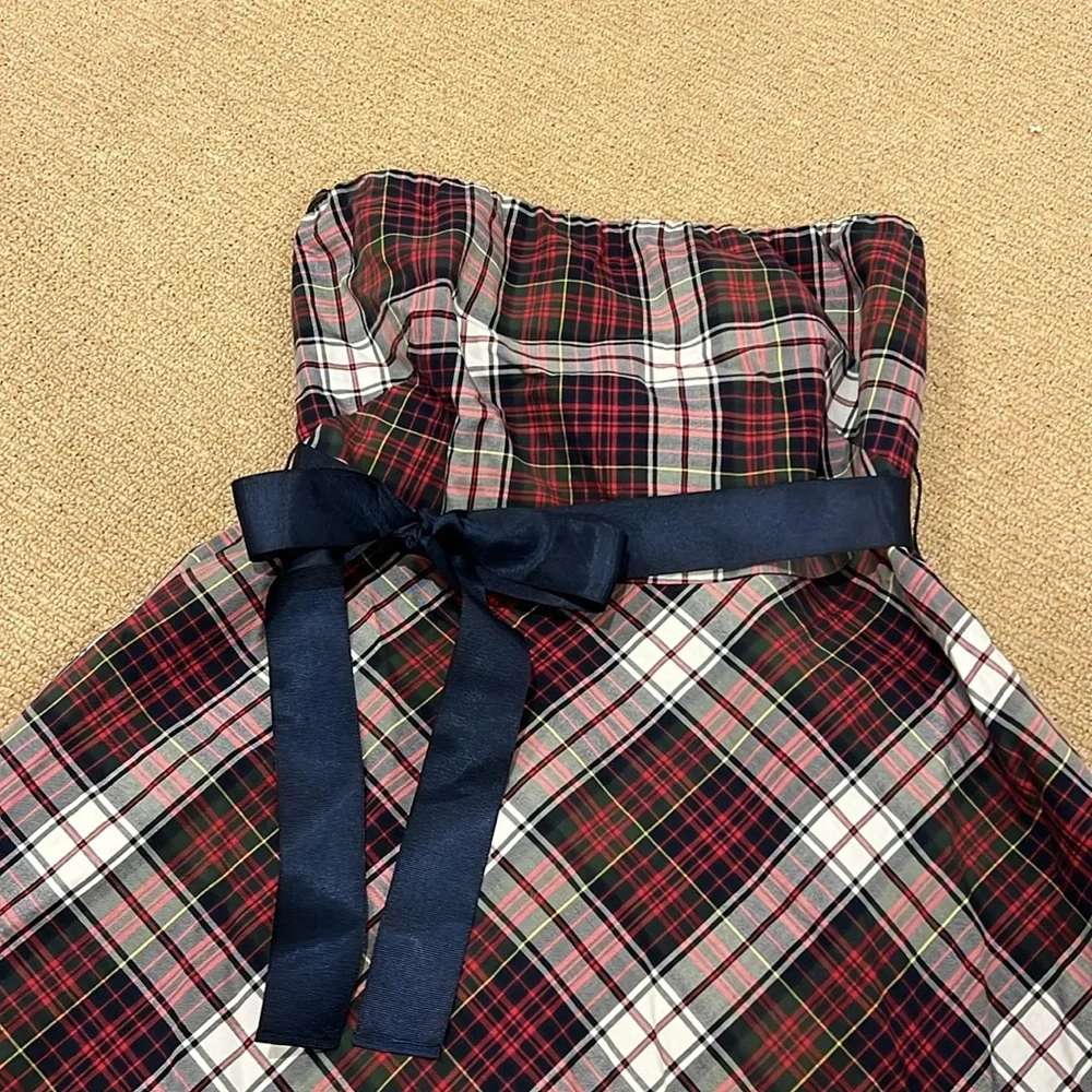 Tommy Hilfiger Strapless Plaid Tartan Dress - Picture 2 of 6